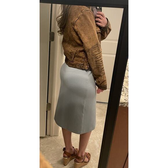 Ralph Lauren Purple Label Knit Midi Dress Crewneck Bodycon Slim S Short Sleeve - Picture 9 of 16